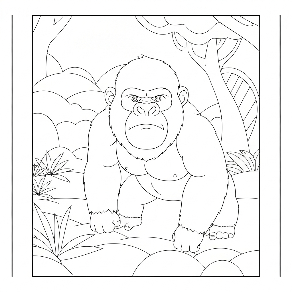 gorilla tag kolay boyama sayfası
