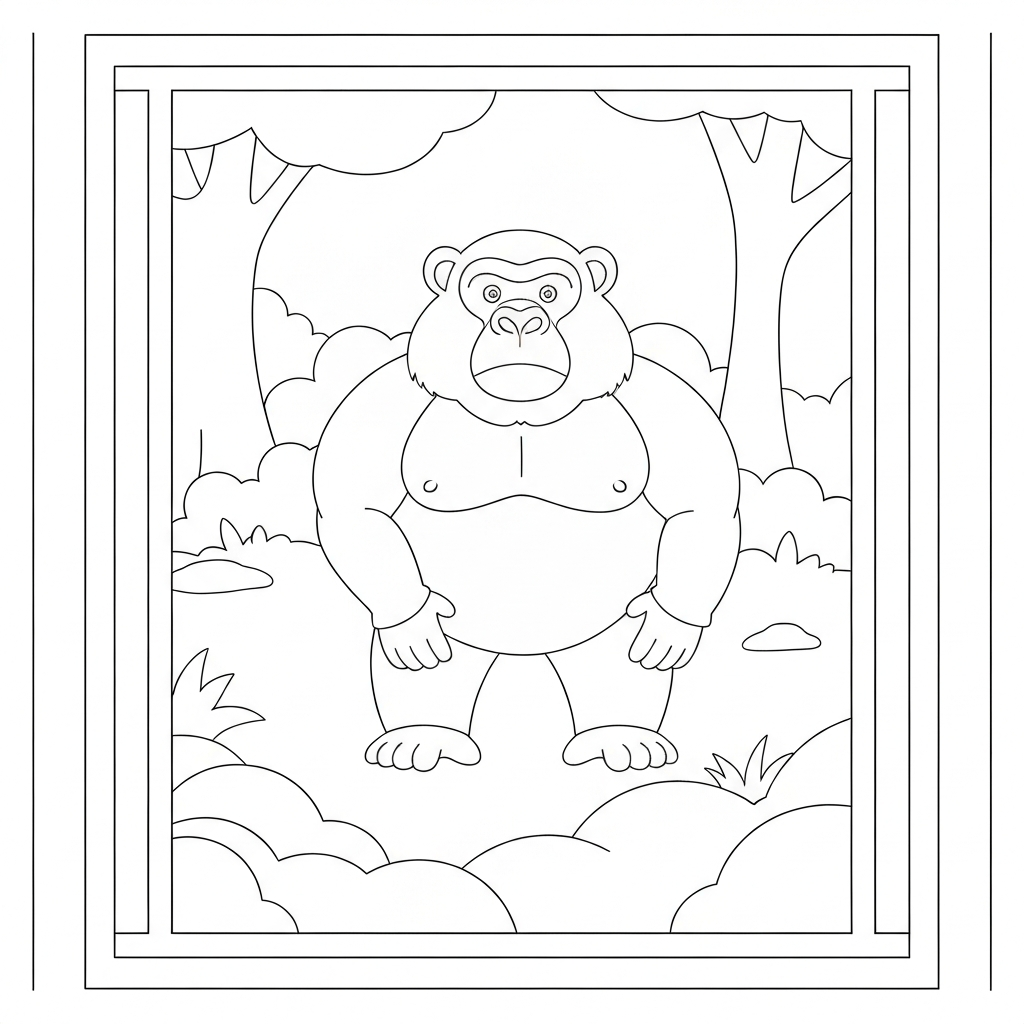 gorilla tag eğitici boyama sayfası