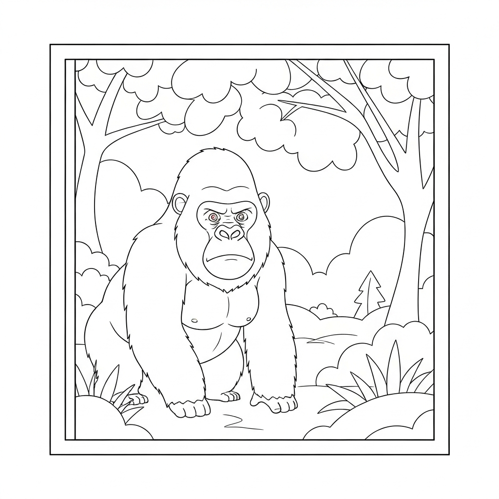 gorilla tag portre boyama sayfası