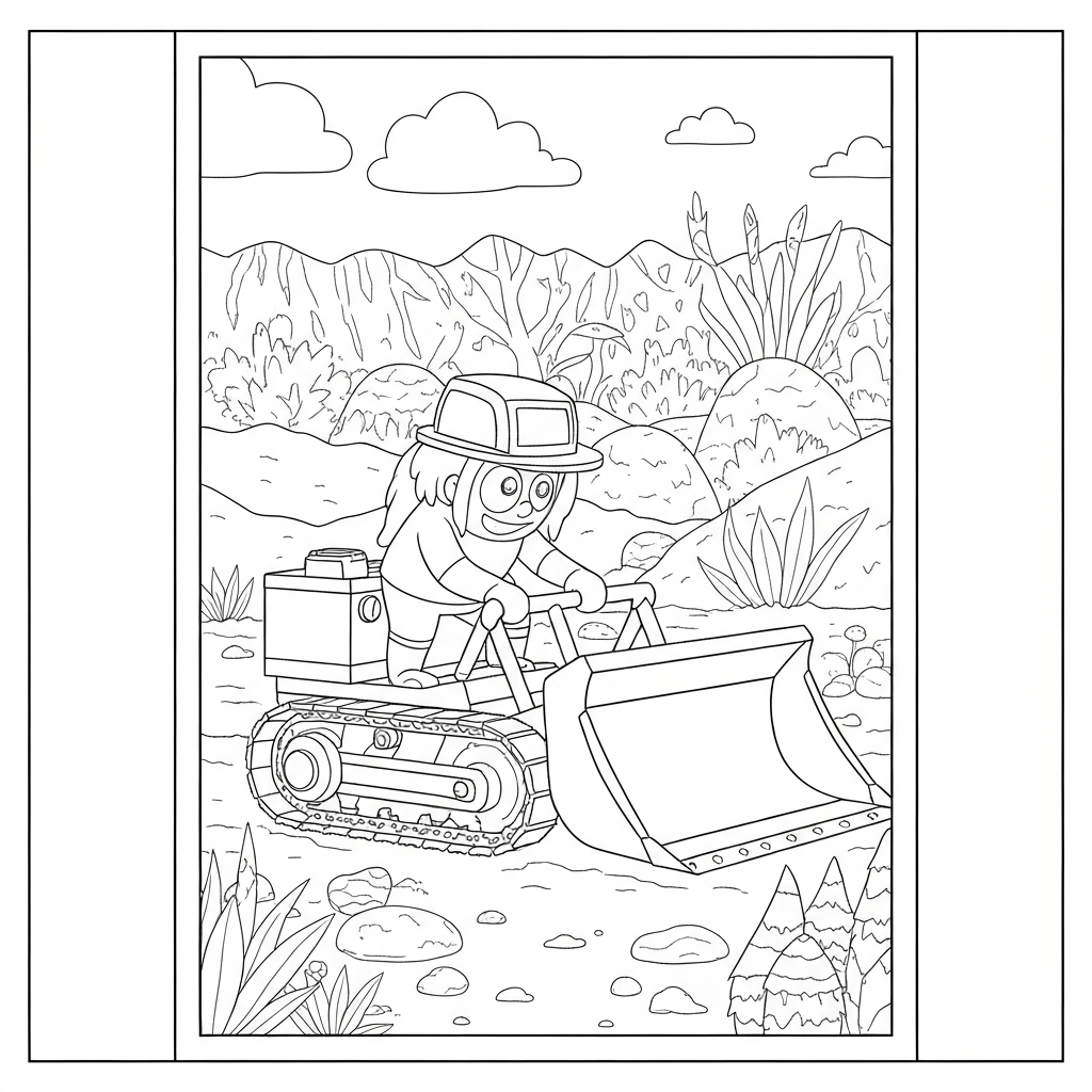 grave digger decorative coloring page