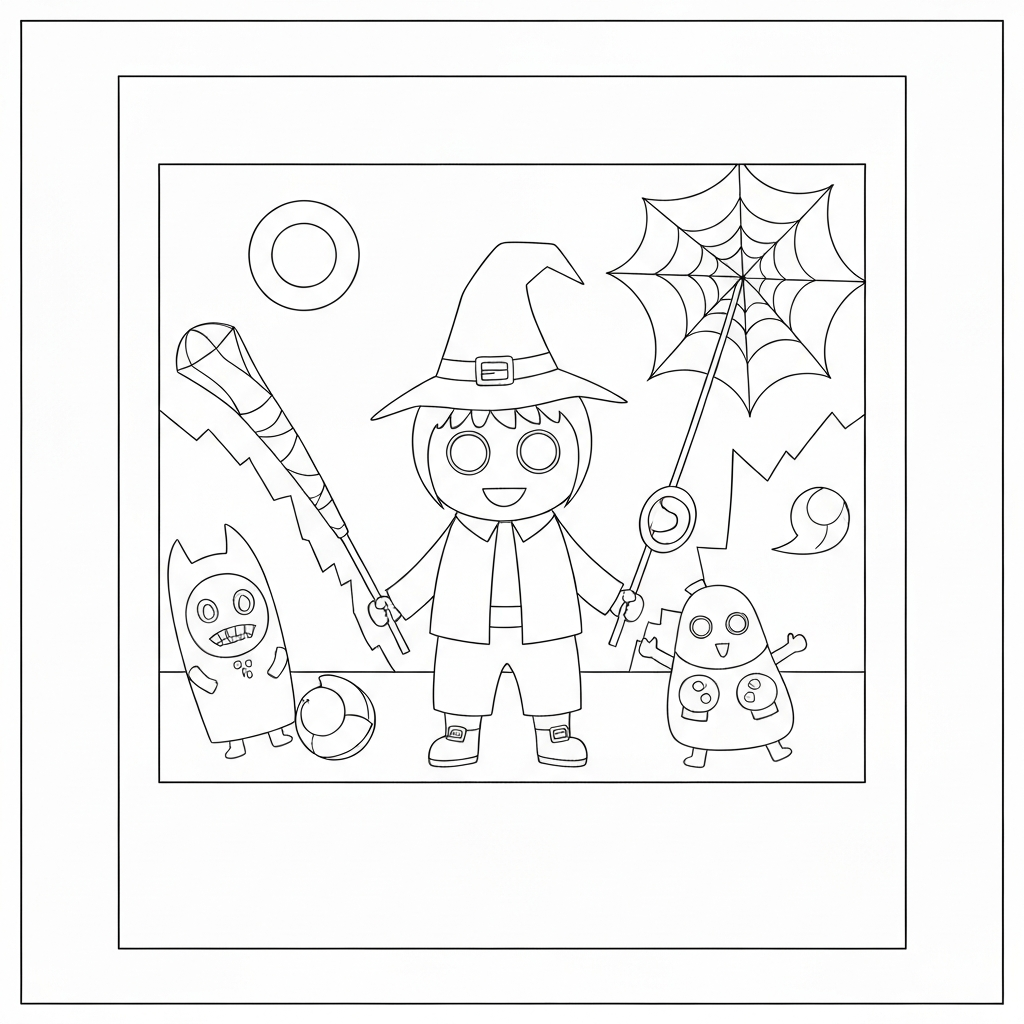halloween adult cartoon coloring page