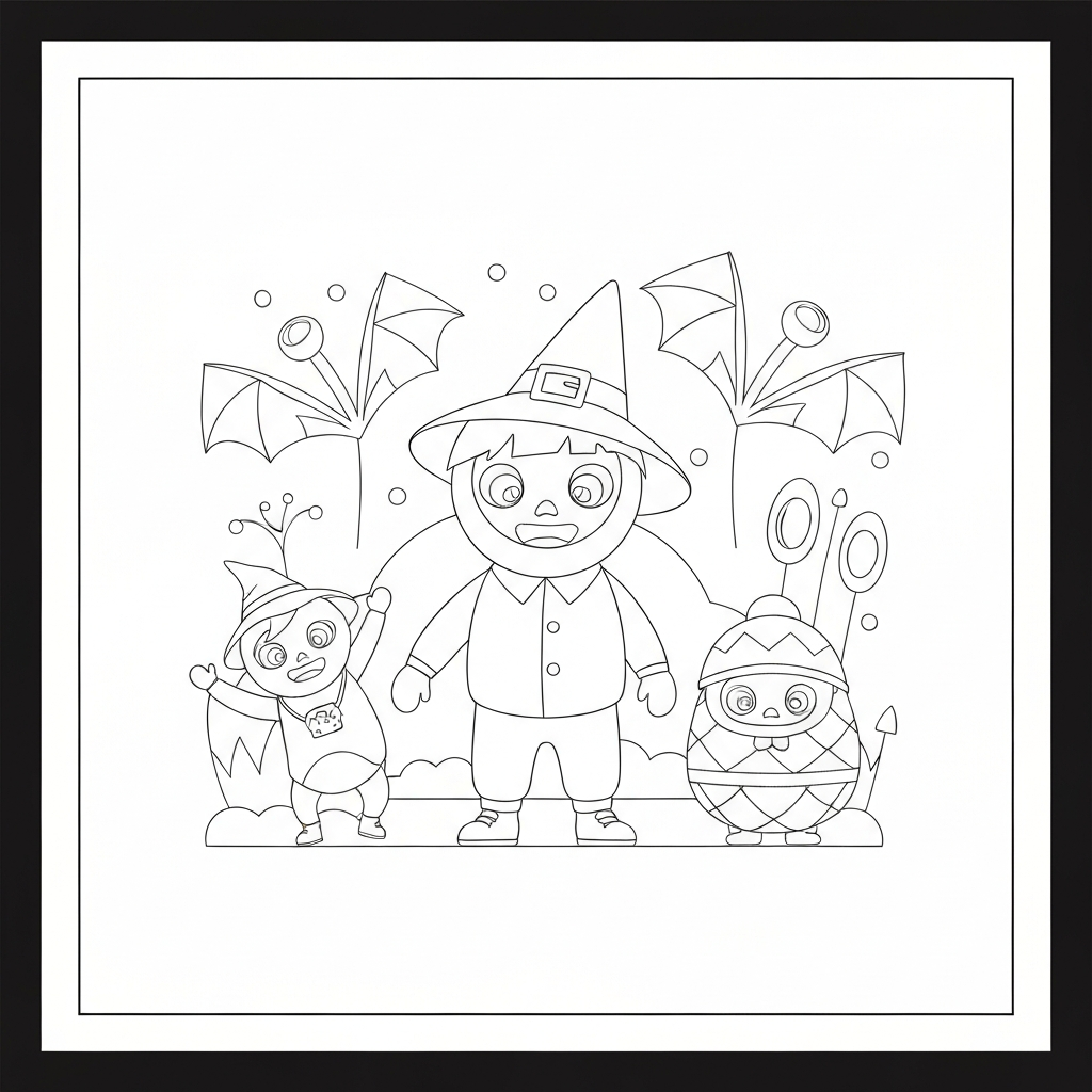 halloween adult educational coloring page