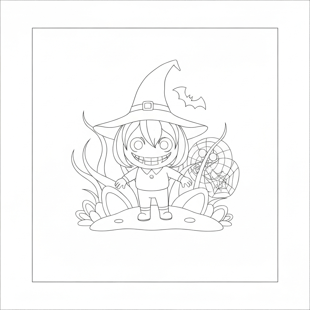 halloween adult flowers coloring page