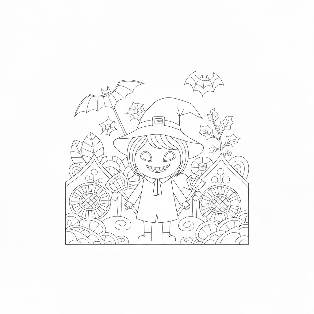 halloween adult mandala coloring page