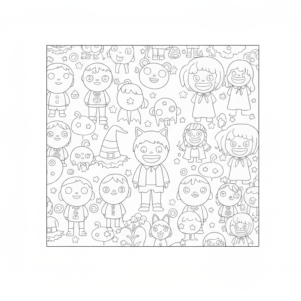 halloween adult pattern coloring page