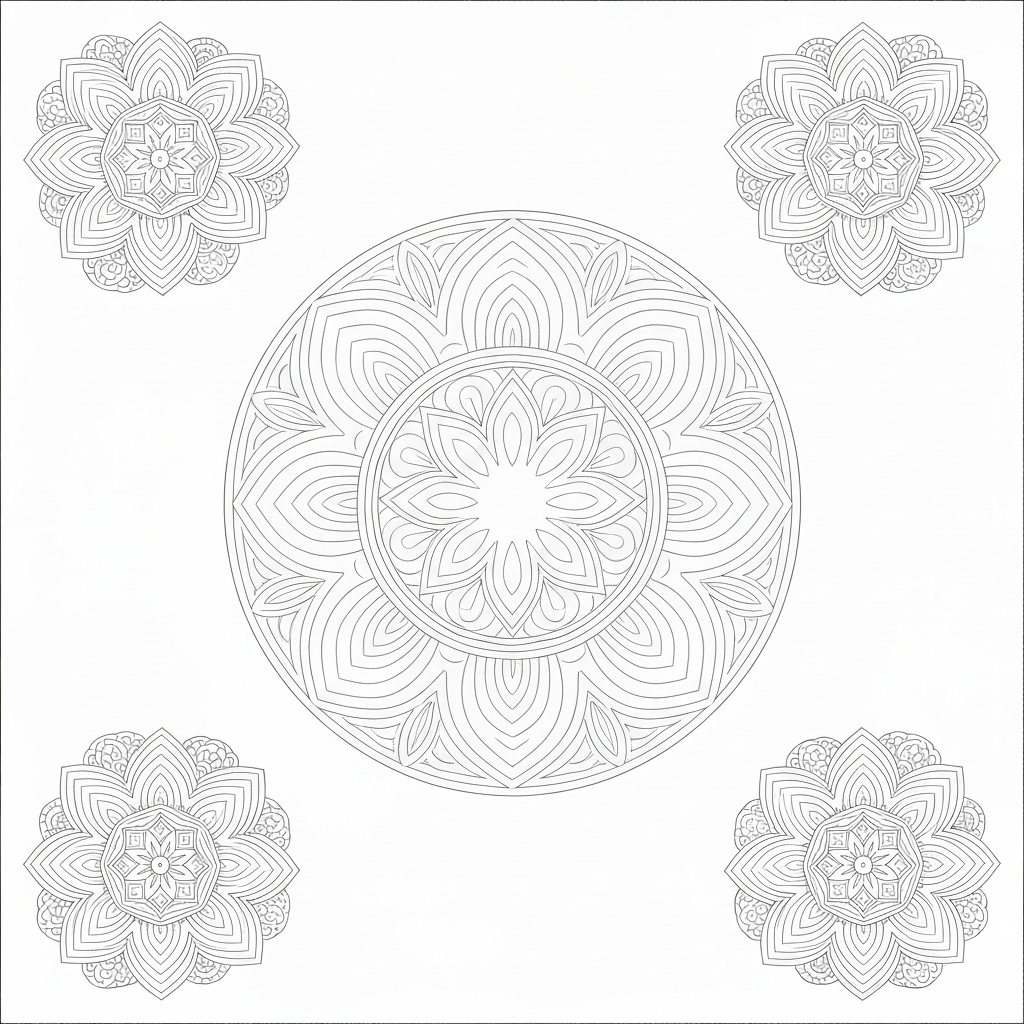heart shape mandala coloring page
