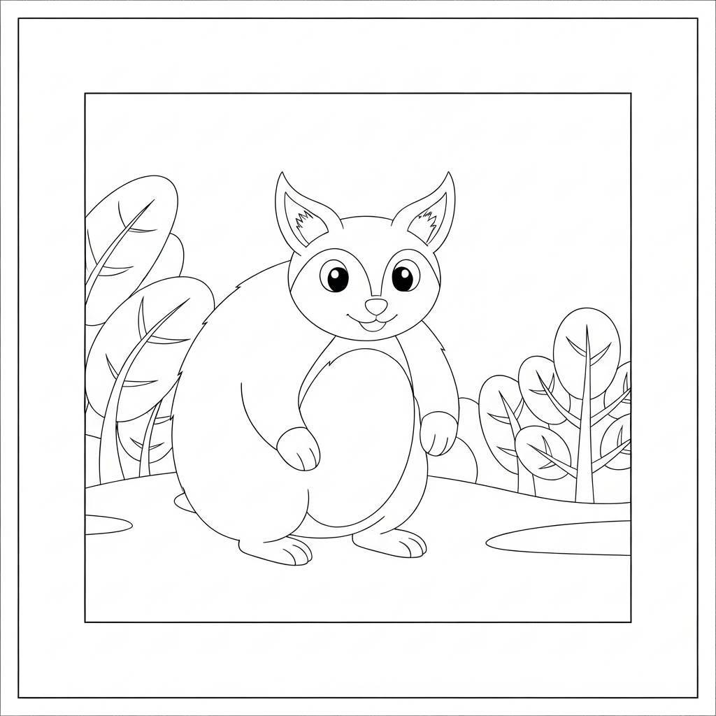 dekoratives Igel Ausmalbild