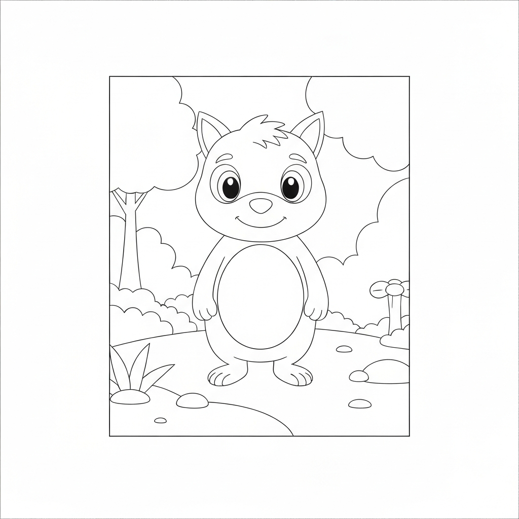 Igel Lern-Ausmalbild