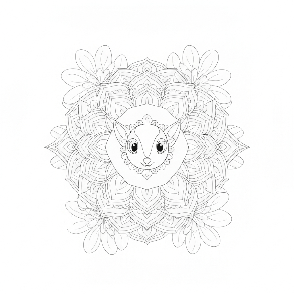 Igel Mandala Ausmalbild