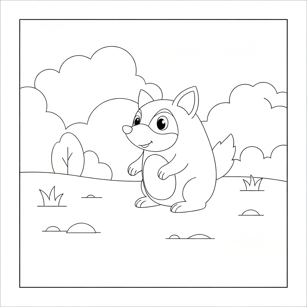 einfacher Igel Ausmalbild