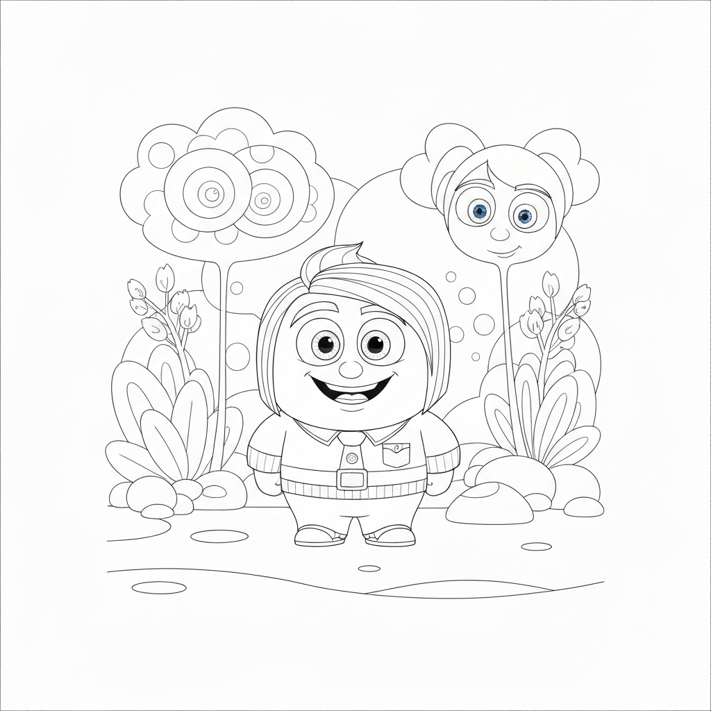 inside out cartoon coloring page