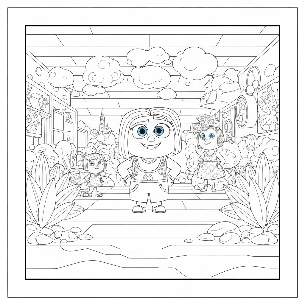 inside out easy coloring page