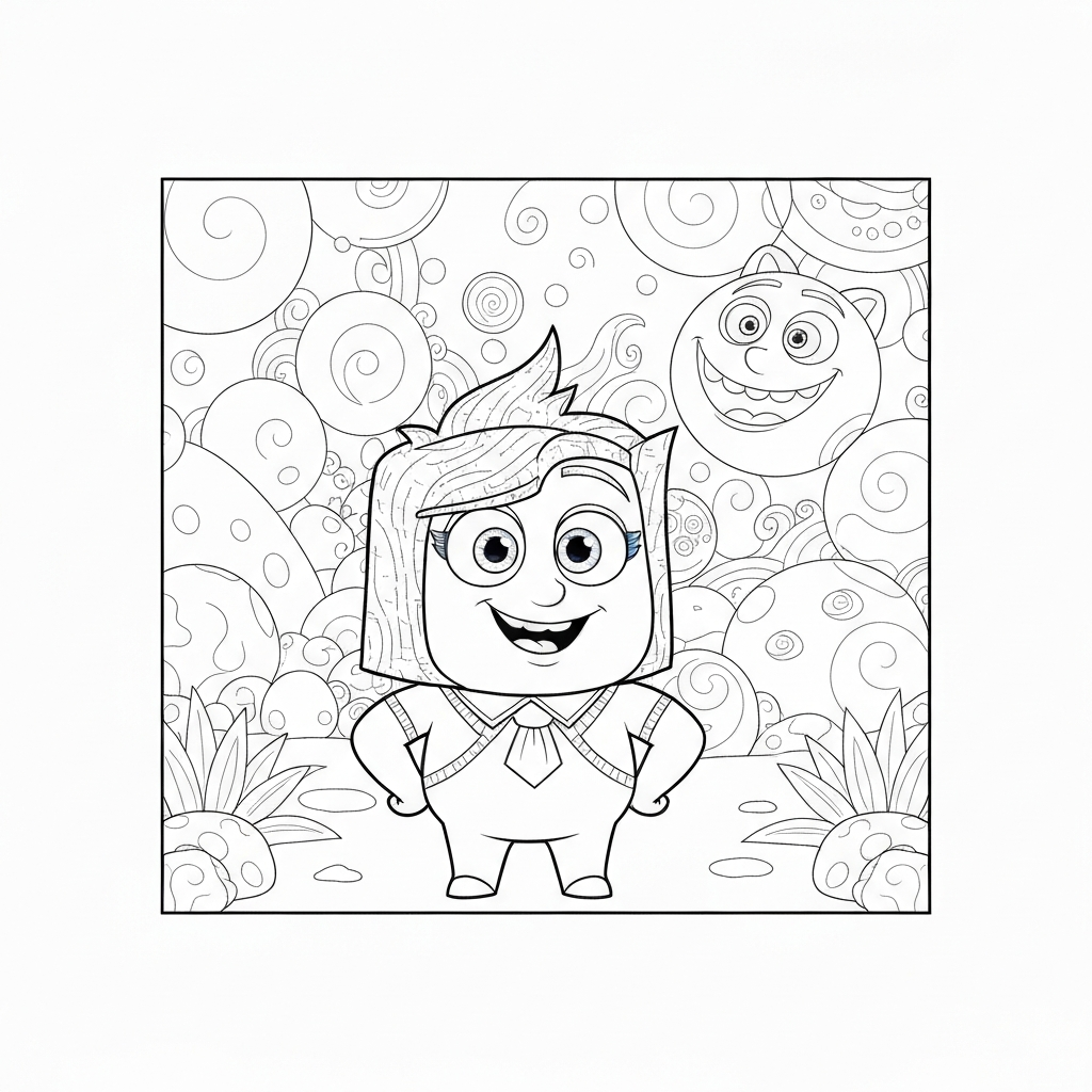 inside out portrait coloring page