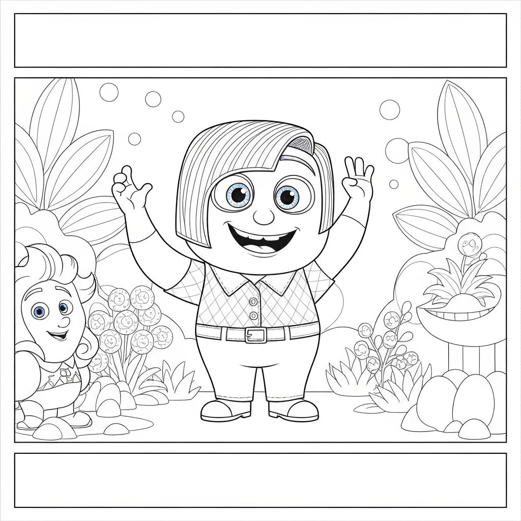 inside out simple coloring page