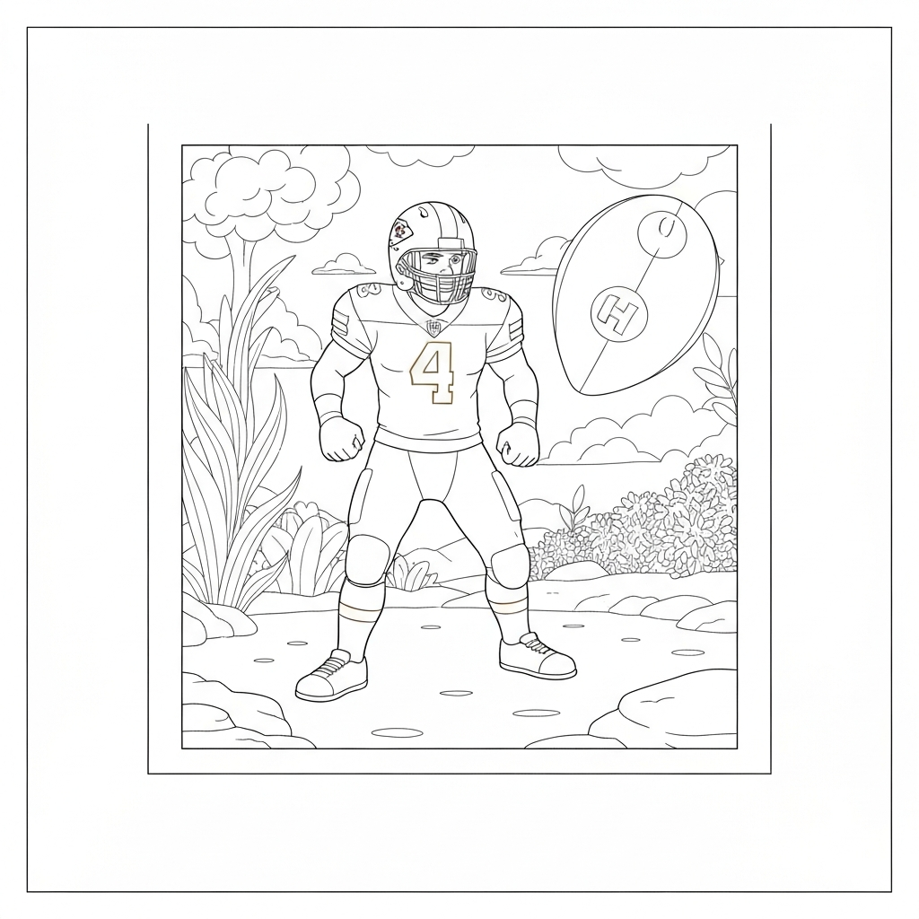 página de colorir fácil do kansas city chiefs