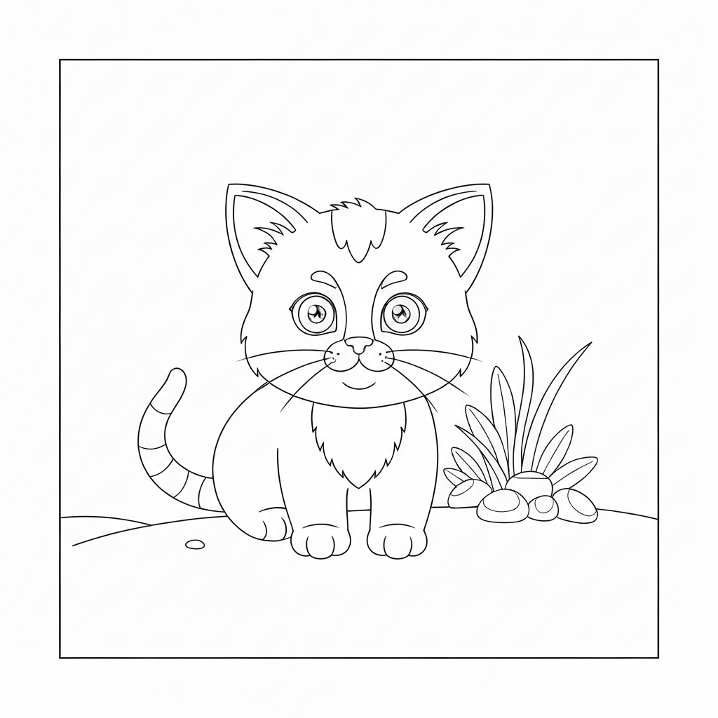 Kätzchen Katze Baby-Malvorlage