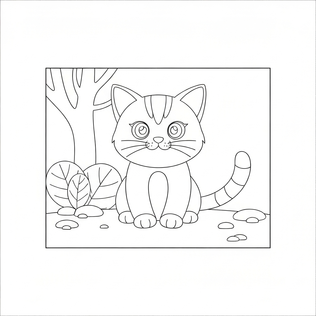 Kätzchen Katze niedliche Malvorlage