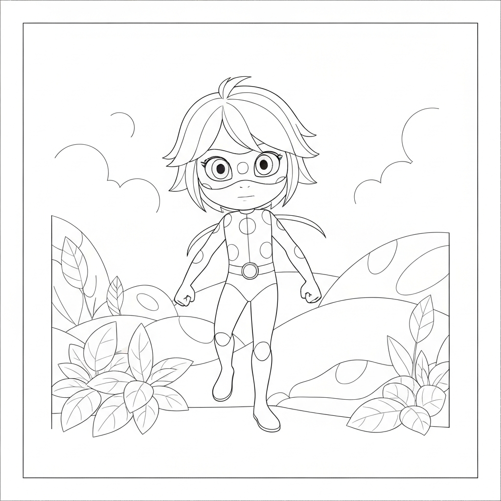 ladybug cat noir baby coloring page