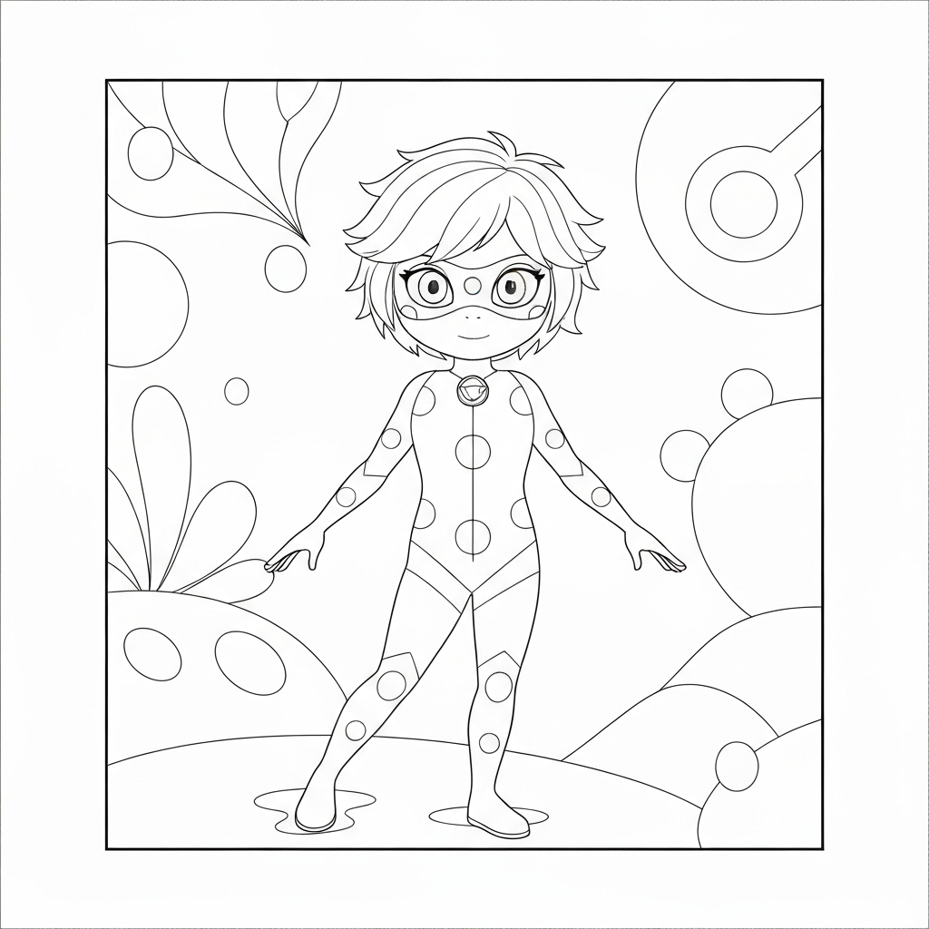 ladybug cat noir educational coloring page