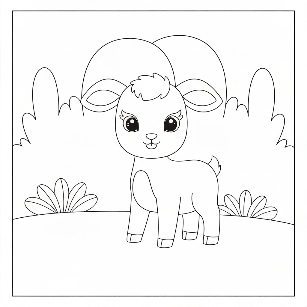 lambo cartoon coloring page