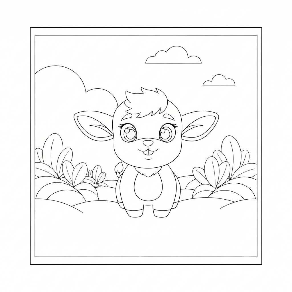 lambo easy coloring page
