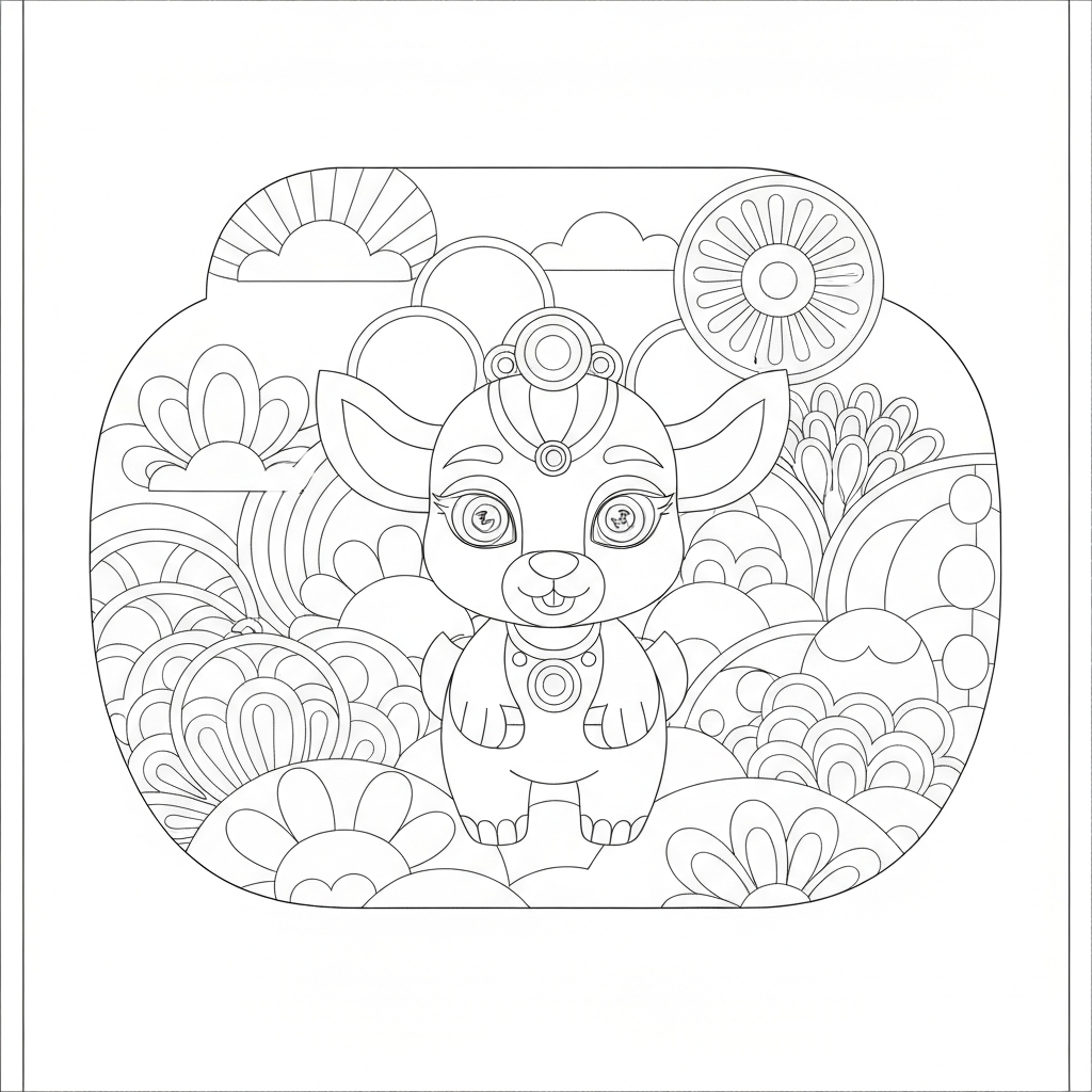 lambo mandala coloring page