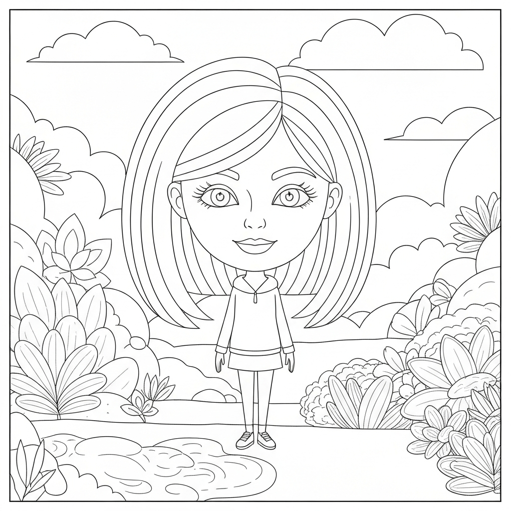 lisa frank color pages portrait coloring page