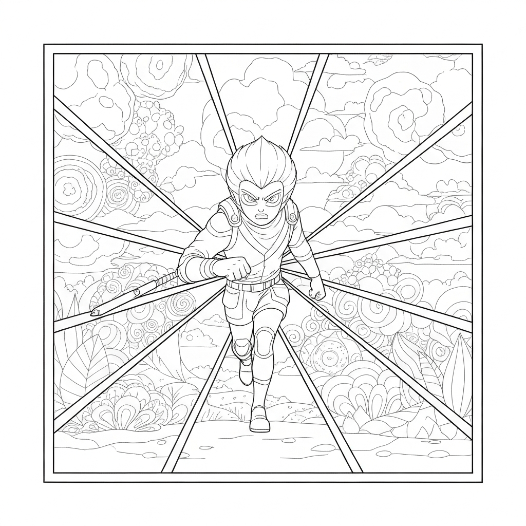 mandala art action coloring page