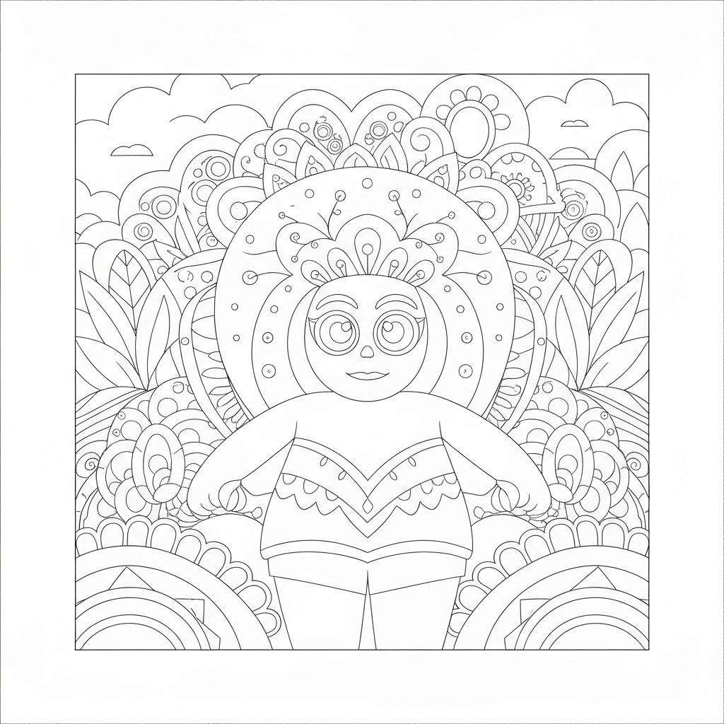 mandala art easy coloring page