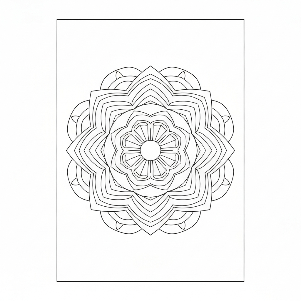 mandala art pattern coloring page