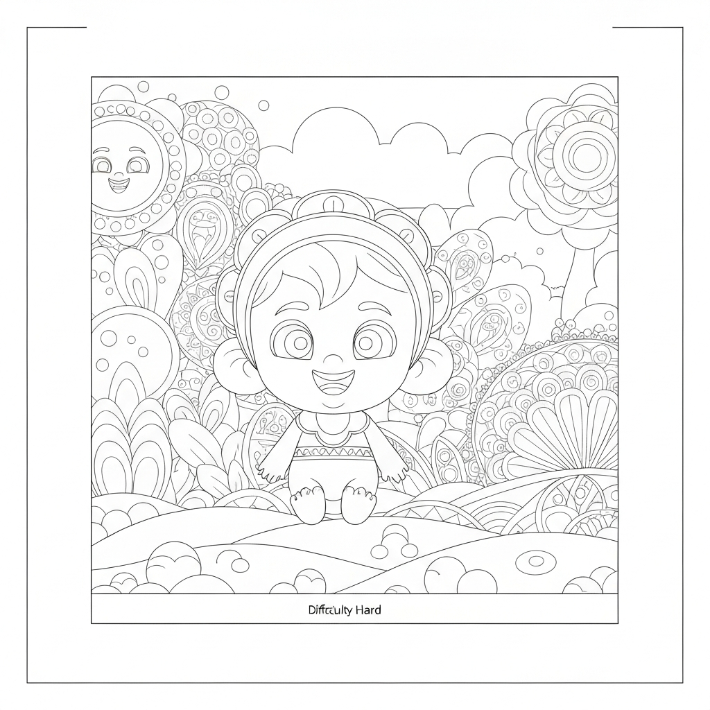 mandala  for adults baby coloring page
