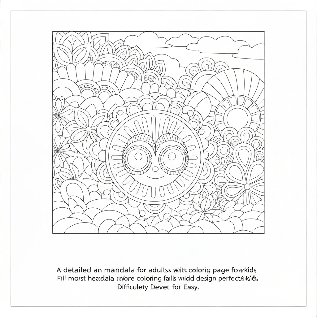 mandala  for adults detailed coloring page