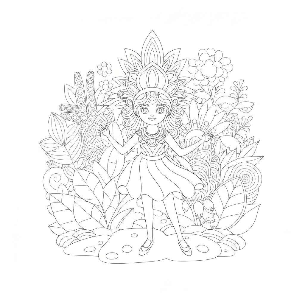 mandala  for adults simple coloring page