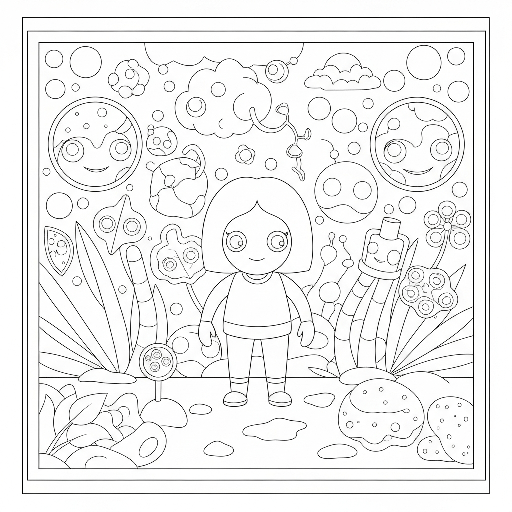 mandala  science family coloring page
