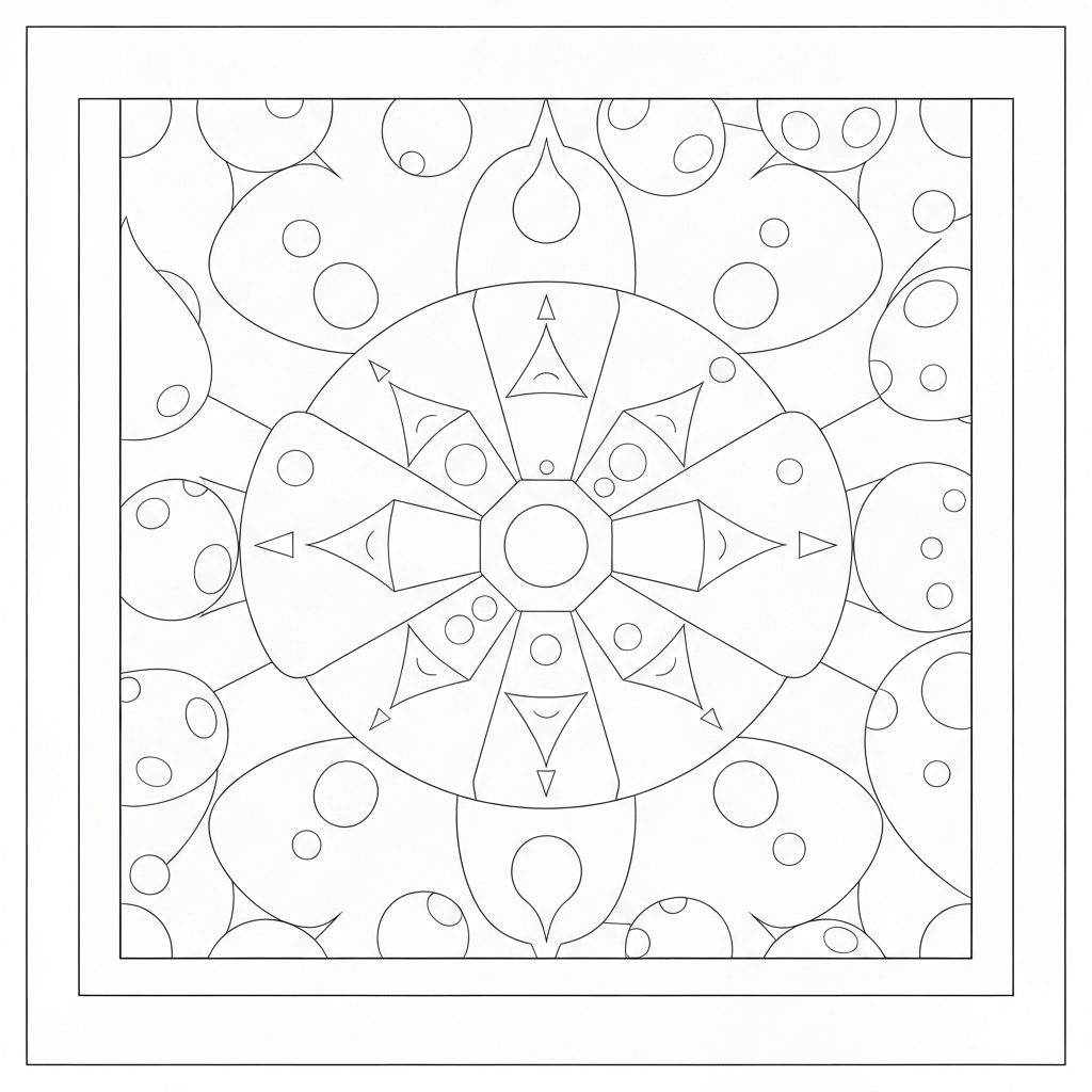 mandala  science mandala coloring page