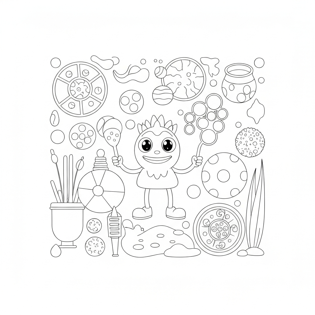 mandala  science pattern coloring page