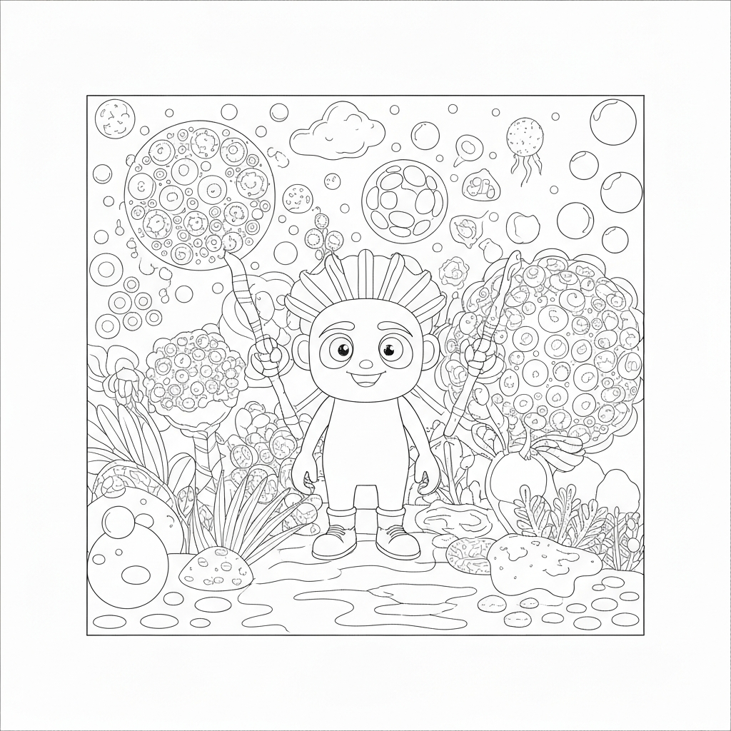 mandala  science portrait coloring page