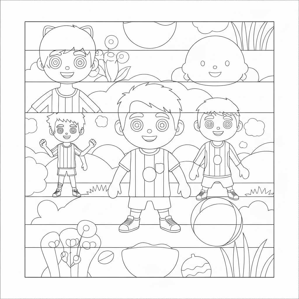 messi pattern coloring page