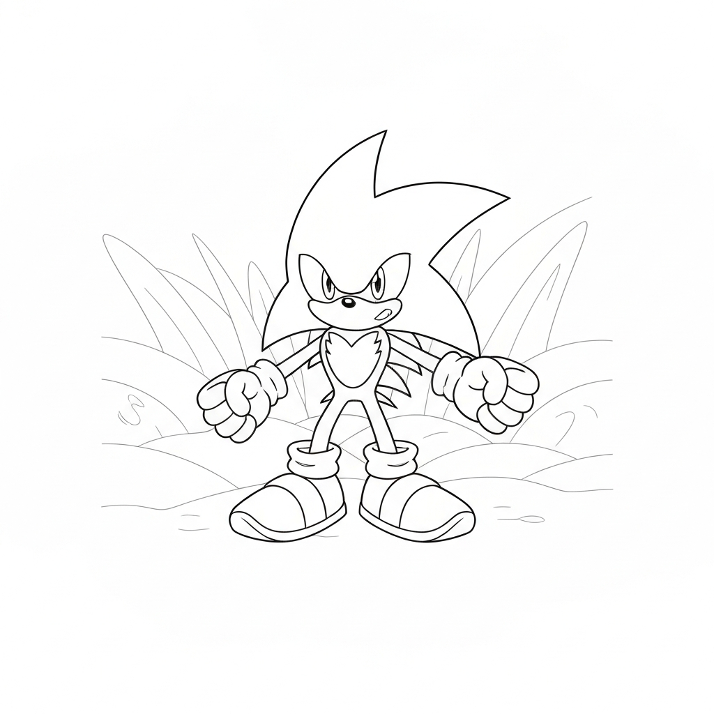 metalen sonic actie kleurplaat