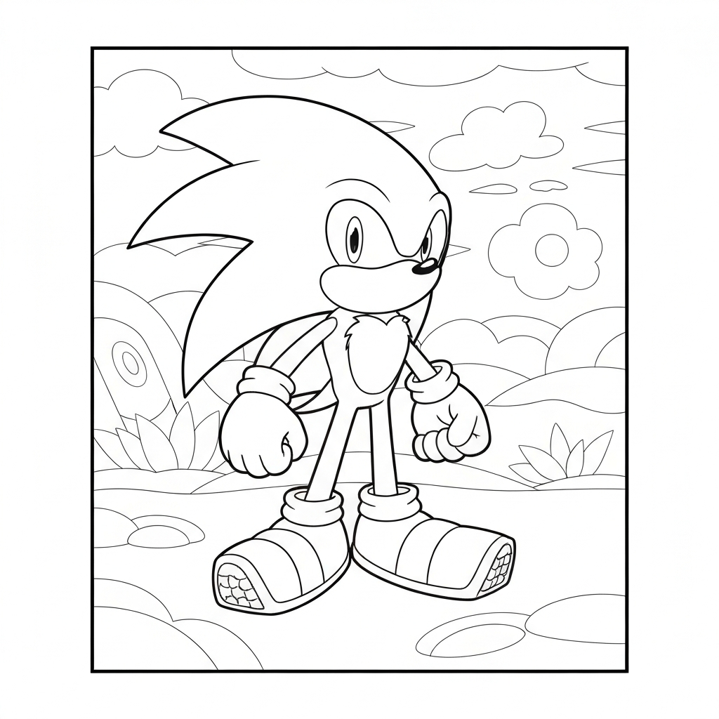 metalen sonic baby kleurplaat