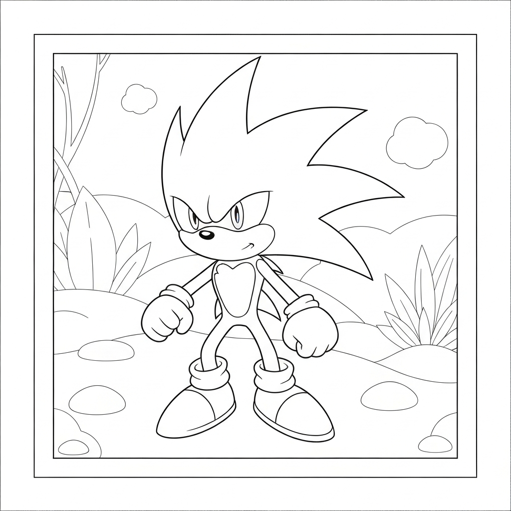 metalen sonic cartoon kleurplaat