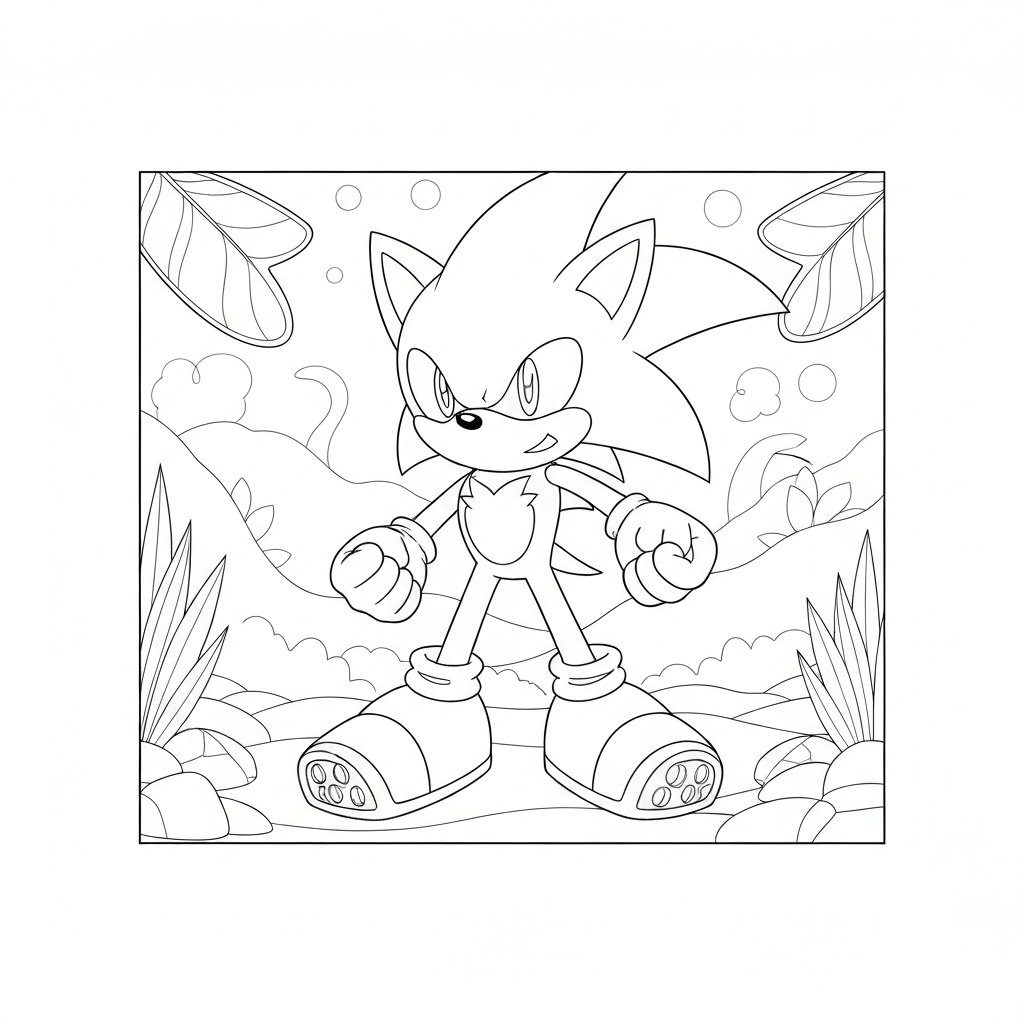 metalen sonic decoratieve kleurplaat
