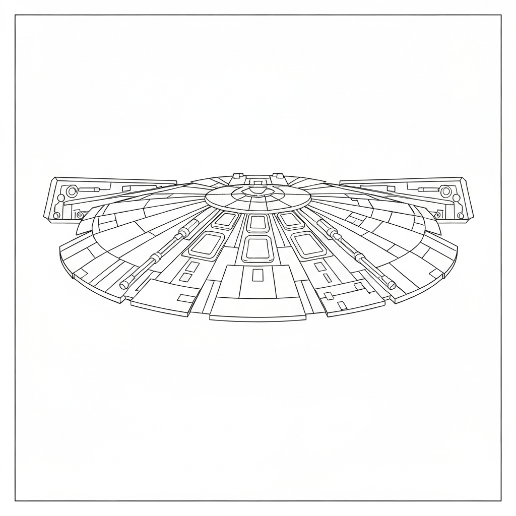 millennium falcon  easy portrait coloring page