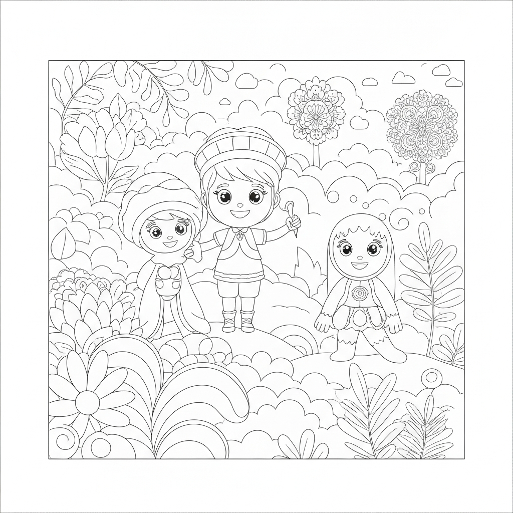 mindful decorative coloring page