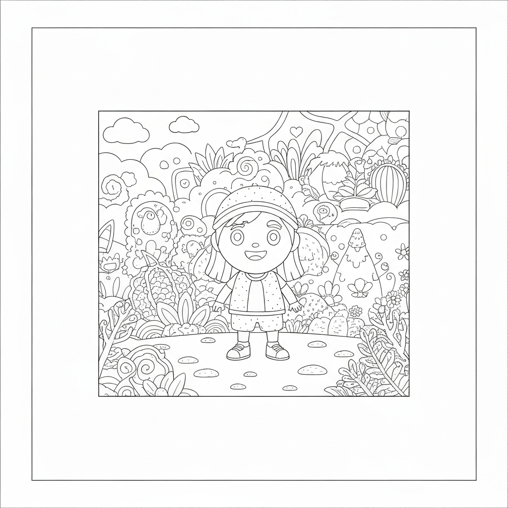 mindful detailed coloring page