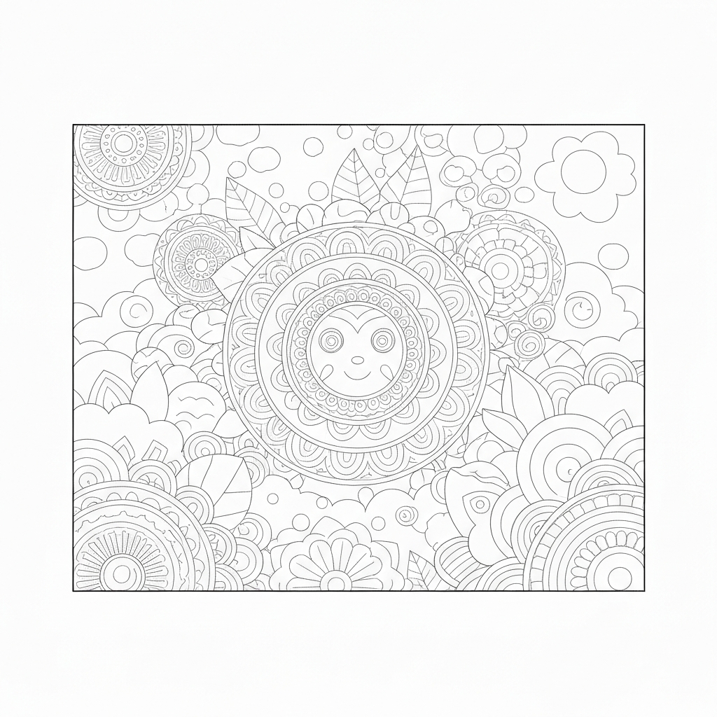 mindful mandala coloring page