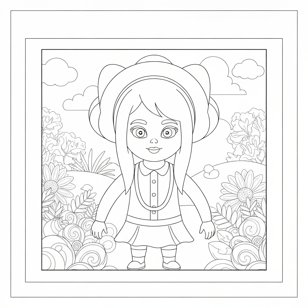mindful portrait coloring page