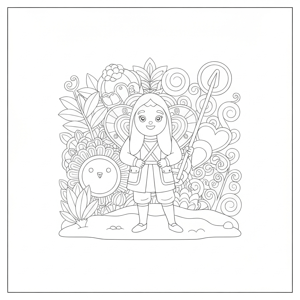 mindfulness decorative coloring page