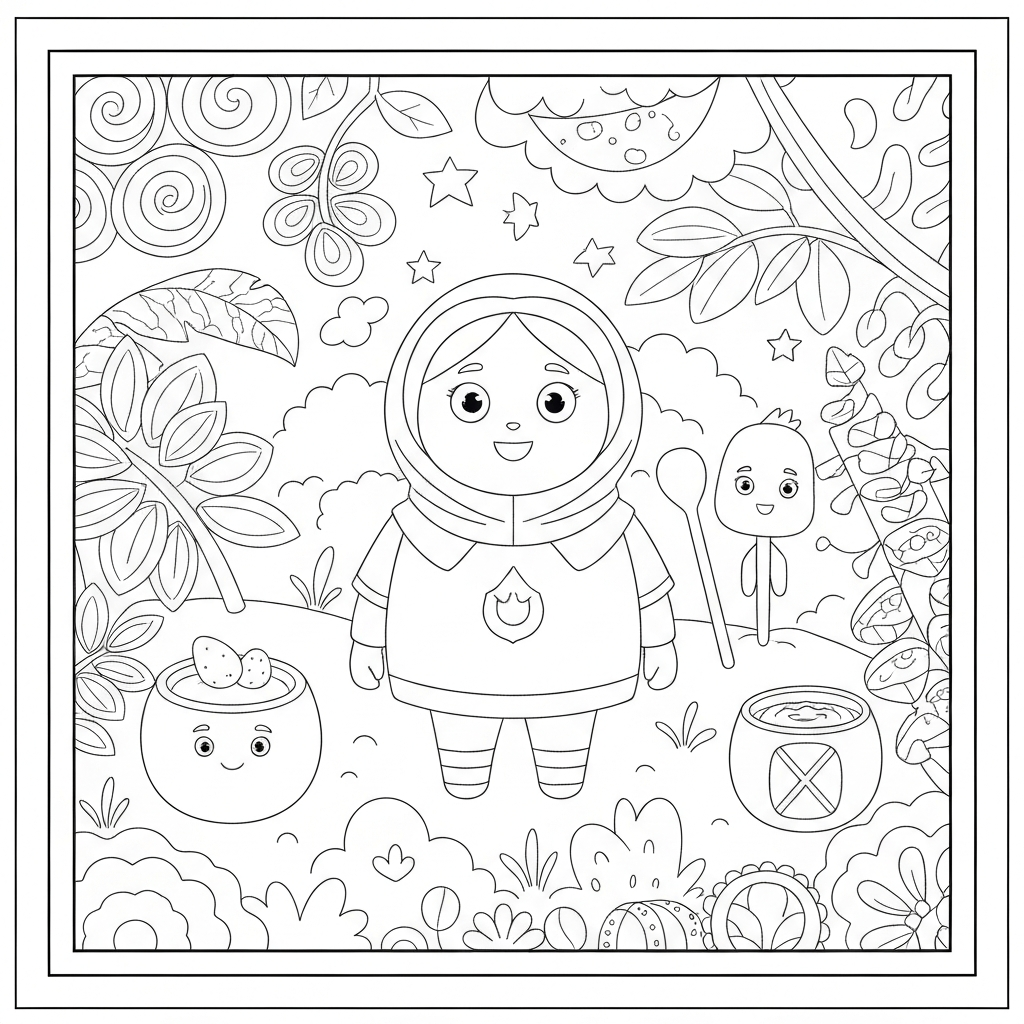 mindfulness easy coloring page