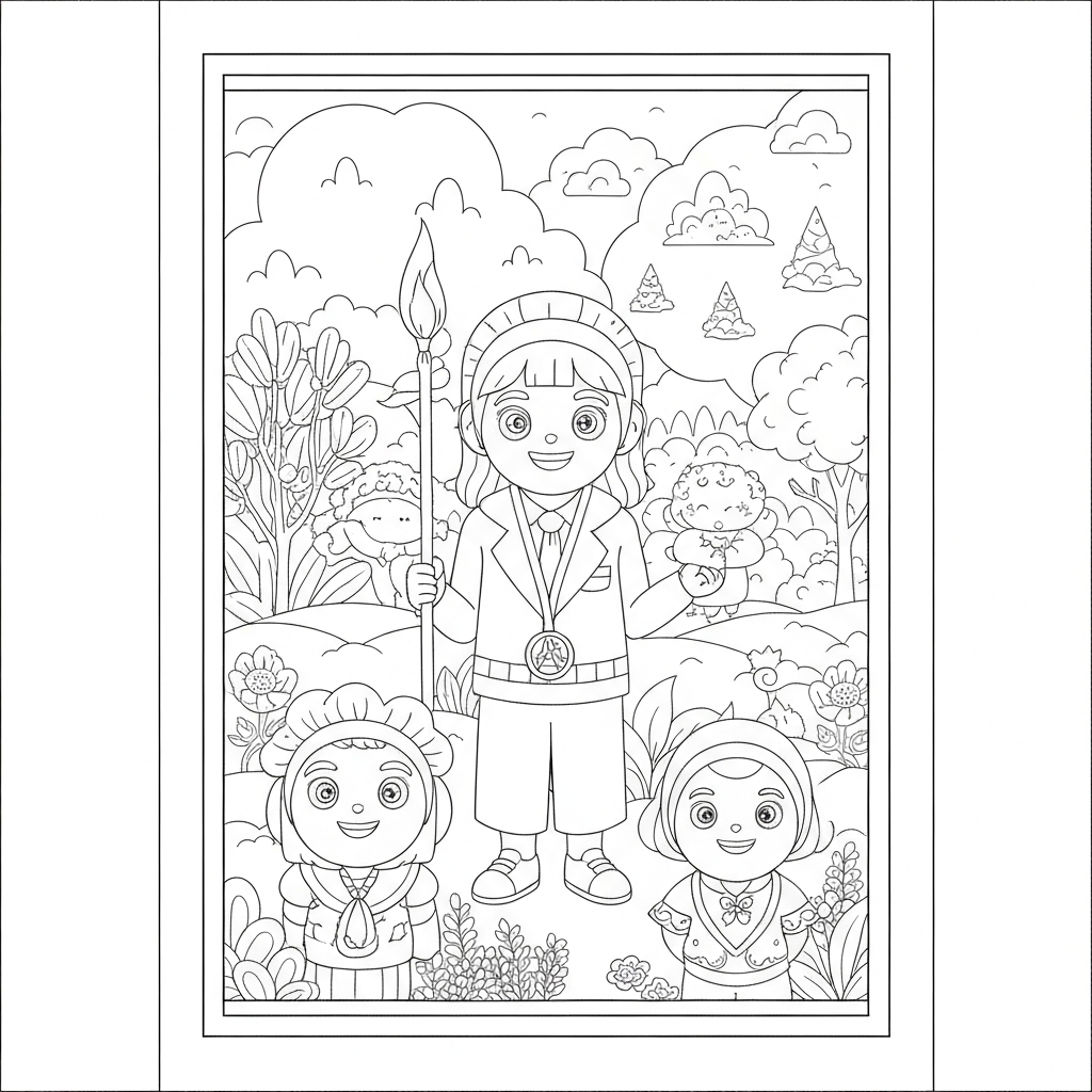 mindfulness educational coloring page